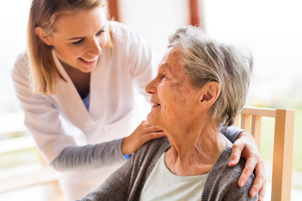 Alzheimer's patient receiving home care