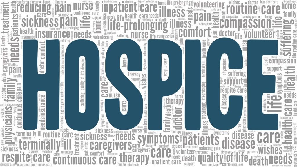 hospice word collage