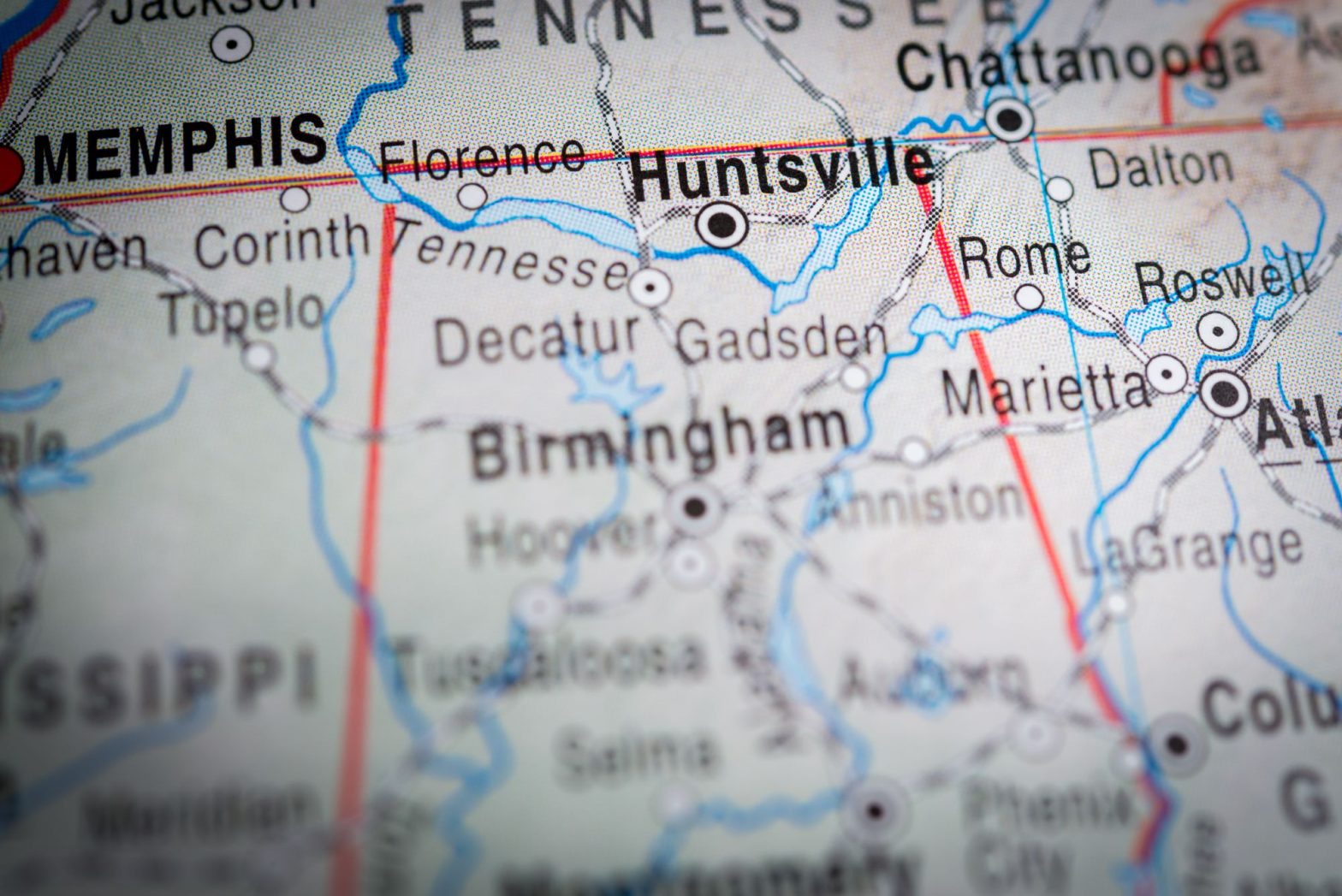 Huntsville, Alabama map