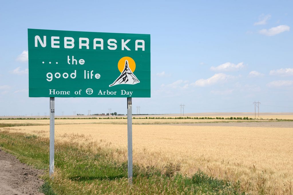 Nebraska road sign