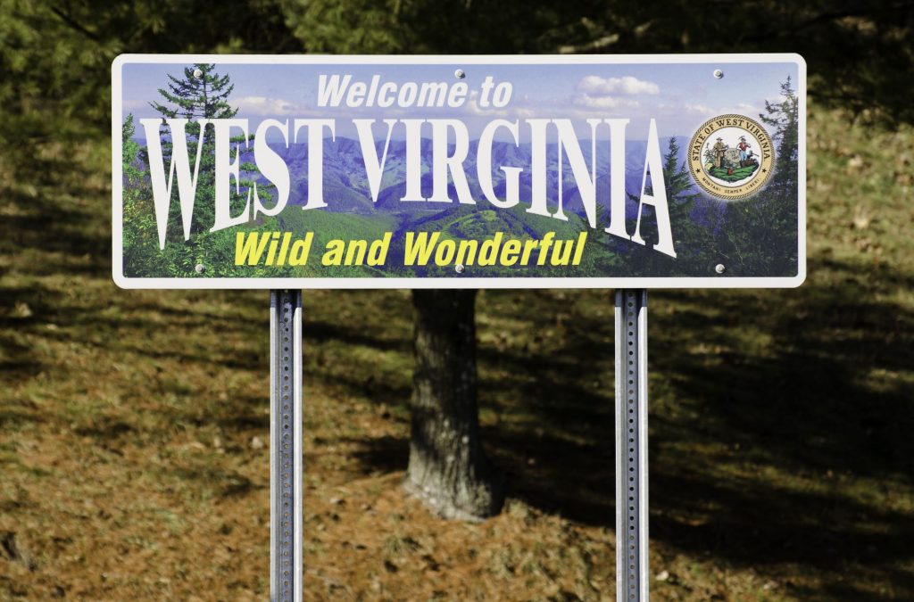West Virginia state sign