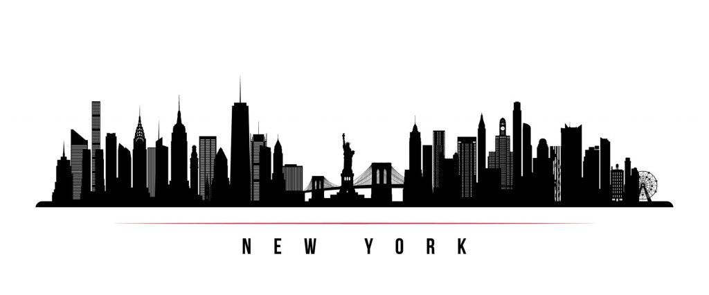 New York City stylized skyline.