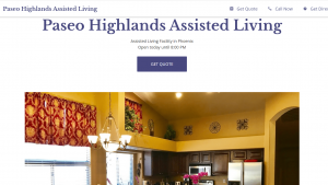 Paseo Highlands- assisted living near Phoenix