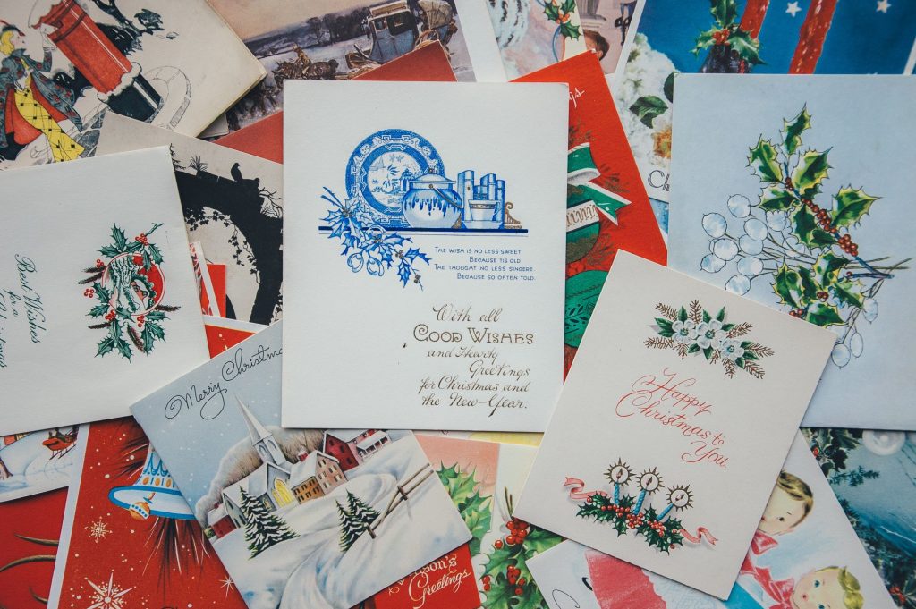 Vintage holiday cards.