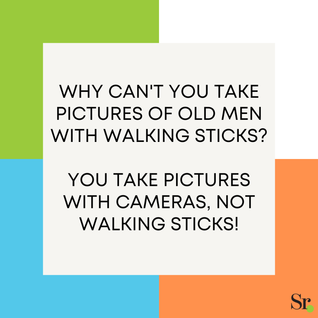 Why can't you take pictures of old men with walking sticks?