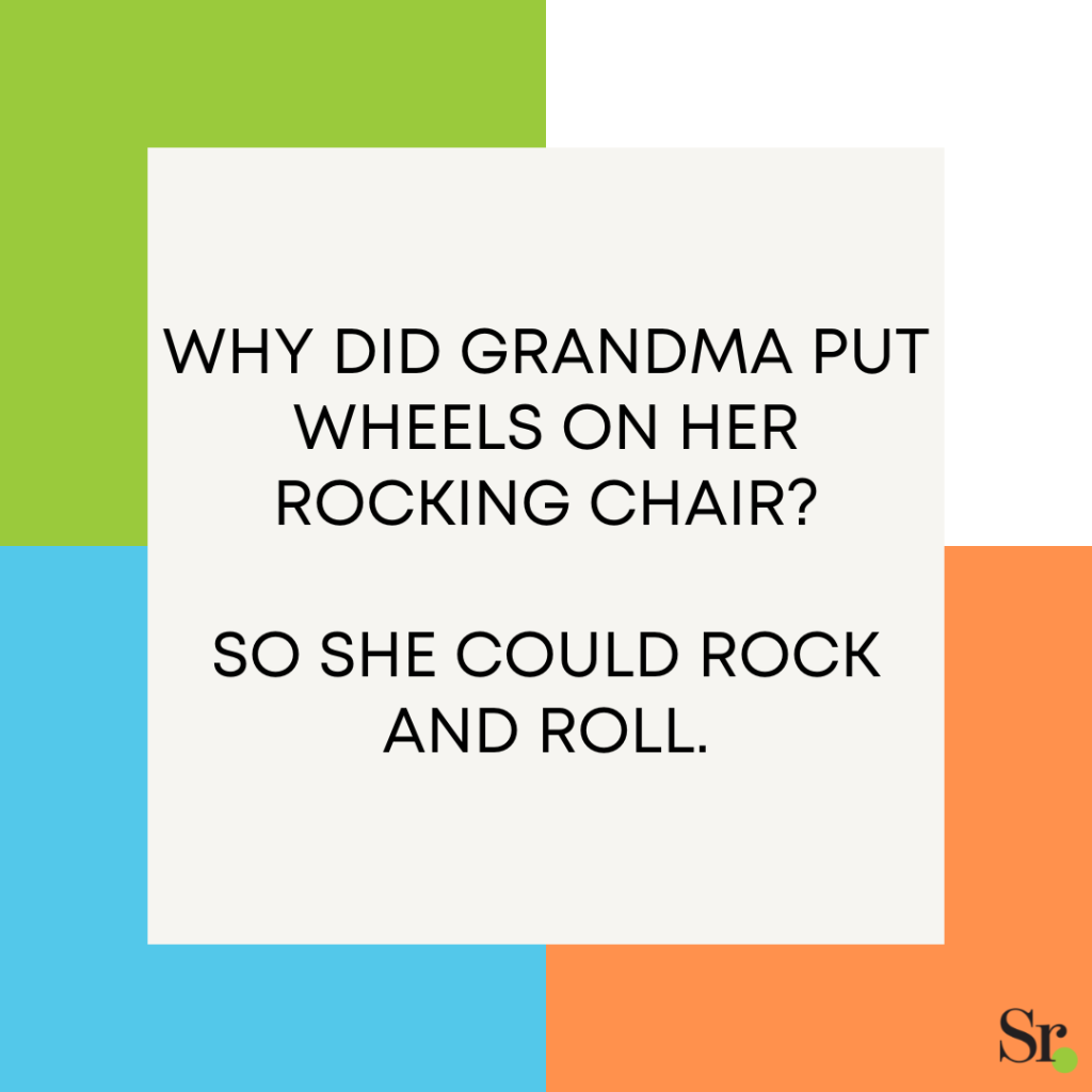Why did Grandma put wheels on her rocking chair?