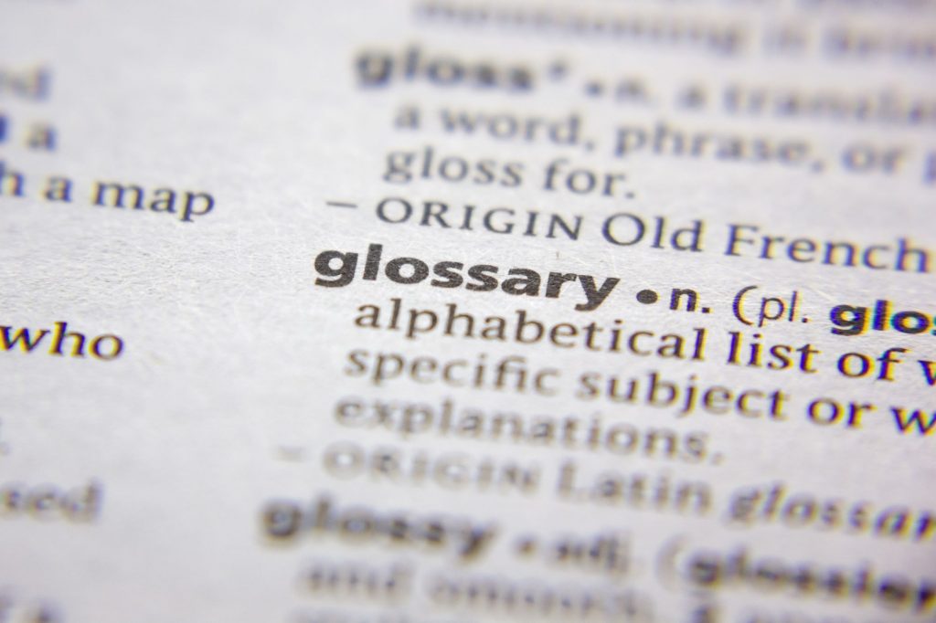 glossary definition page