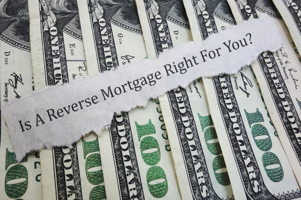 Reverse mortgage headline on money, "is a reverse mortgage right for you?"