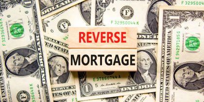 reverse mortgage and dollar bills