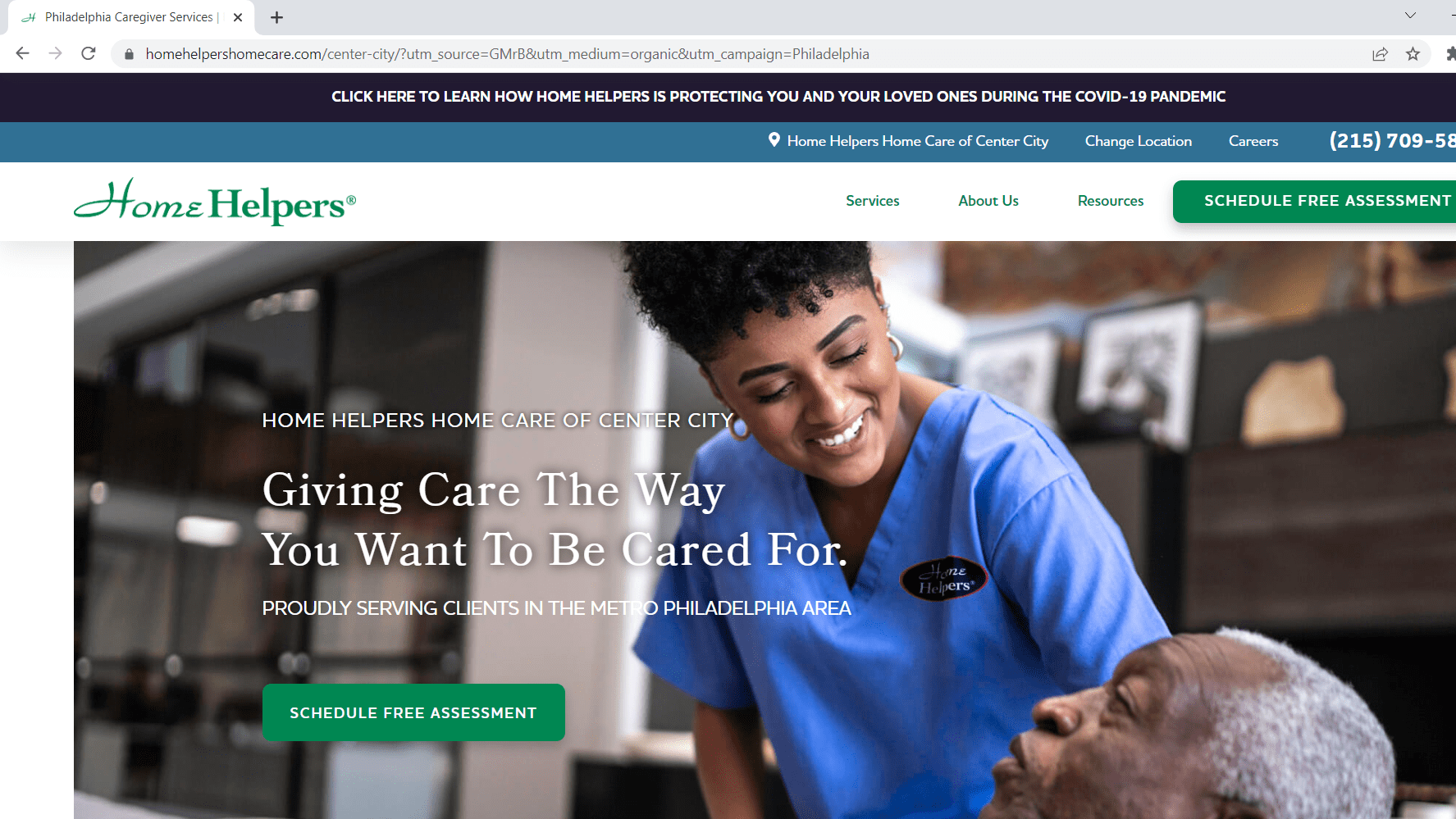 Home Helpers Home Care https://homehelpershomecare.com/center-city/ screenshot
