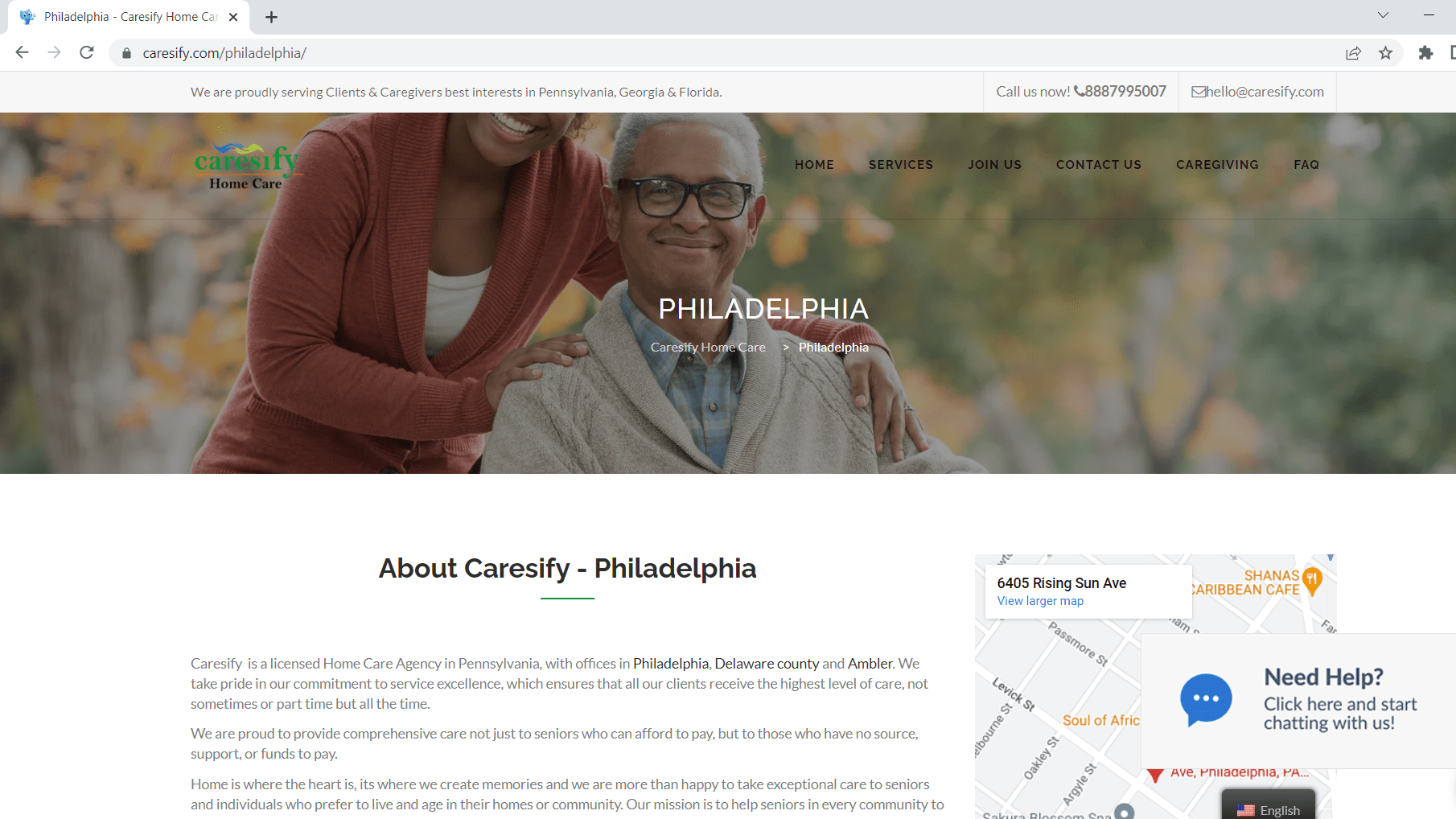 Caresify Home Care https://caresify.com/philadelphia/ screenshot