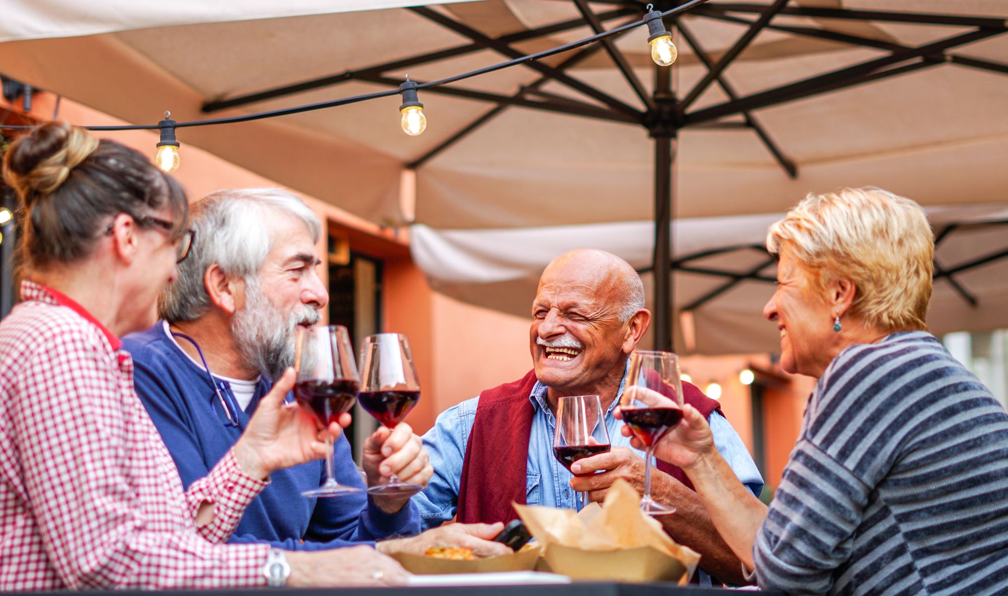dinner party with wine
