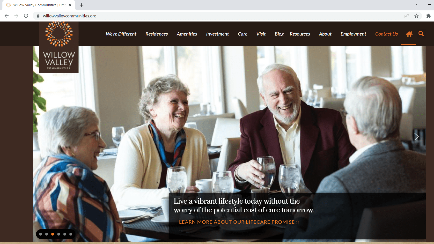 WIllow Valley Retirement Community in Philadelpha, PA