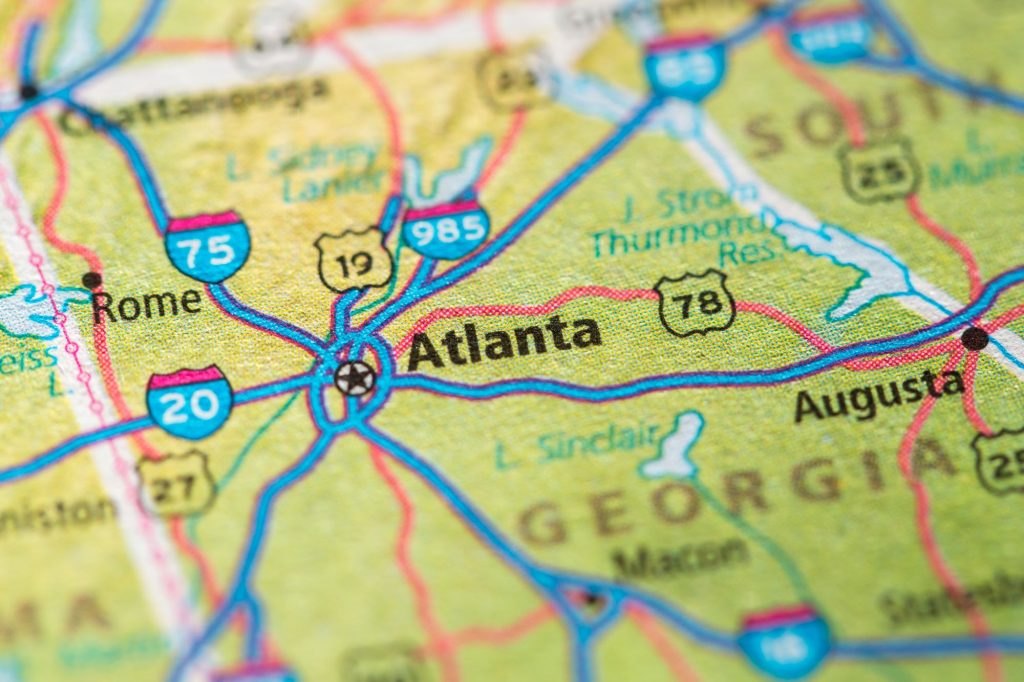 Atlanta, Georgia map