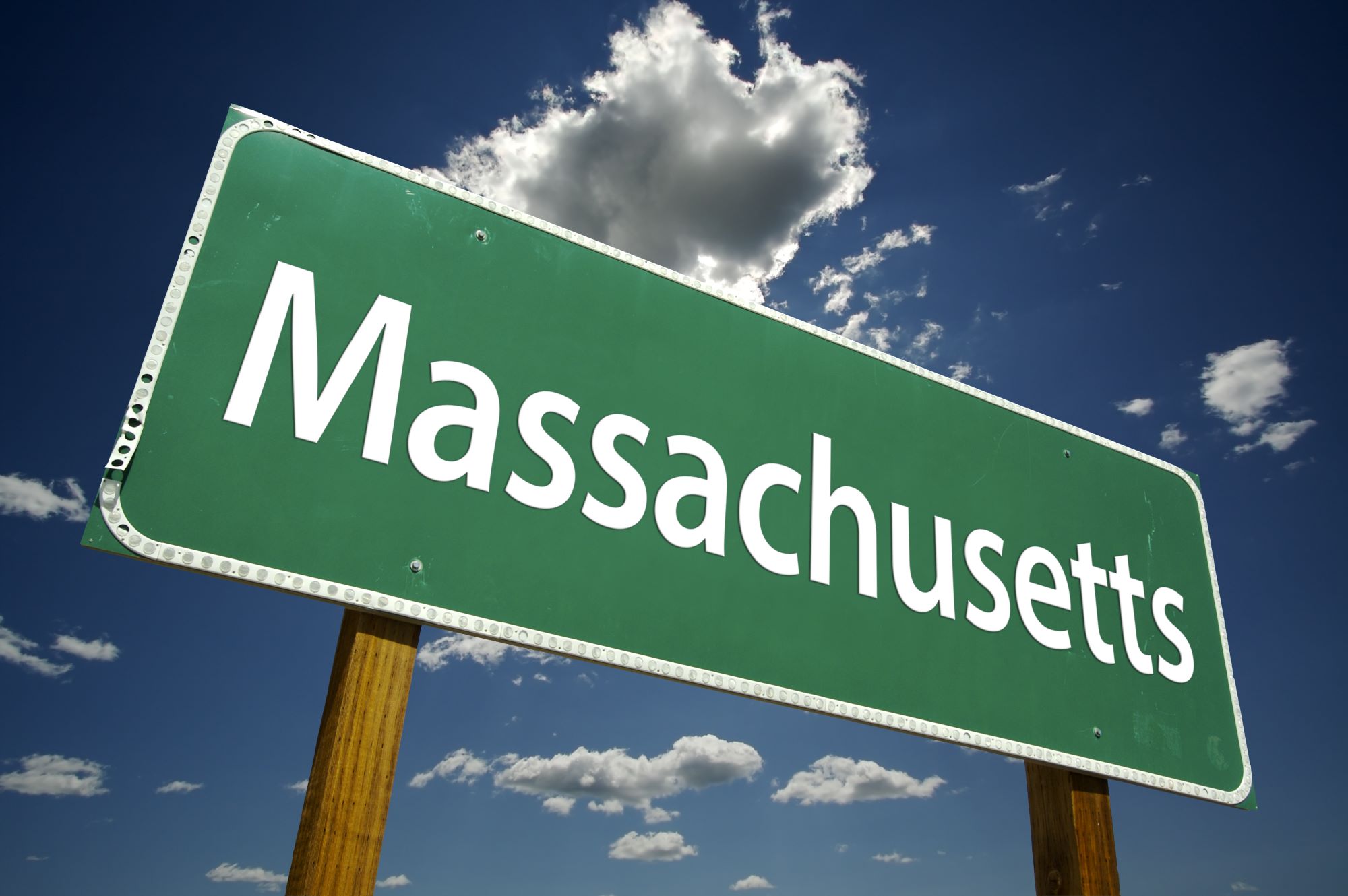 Massachusetts road sign