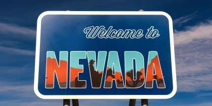 Nevada road sign