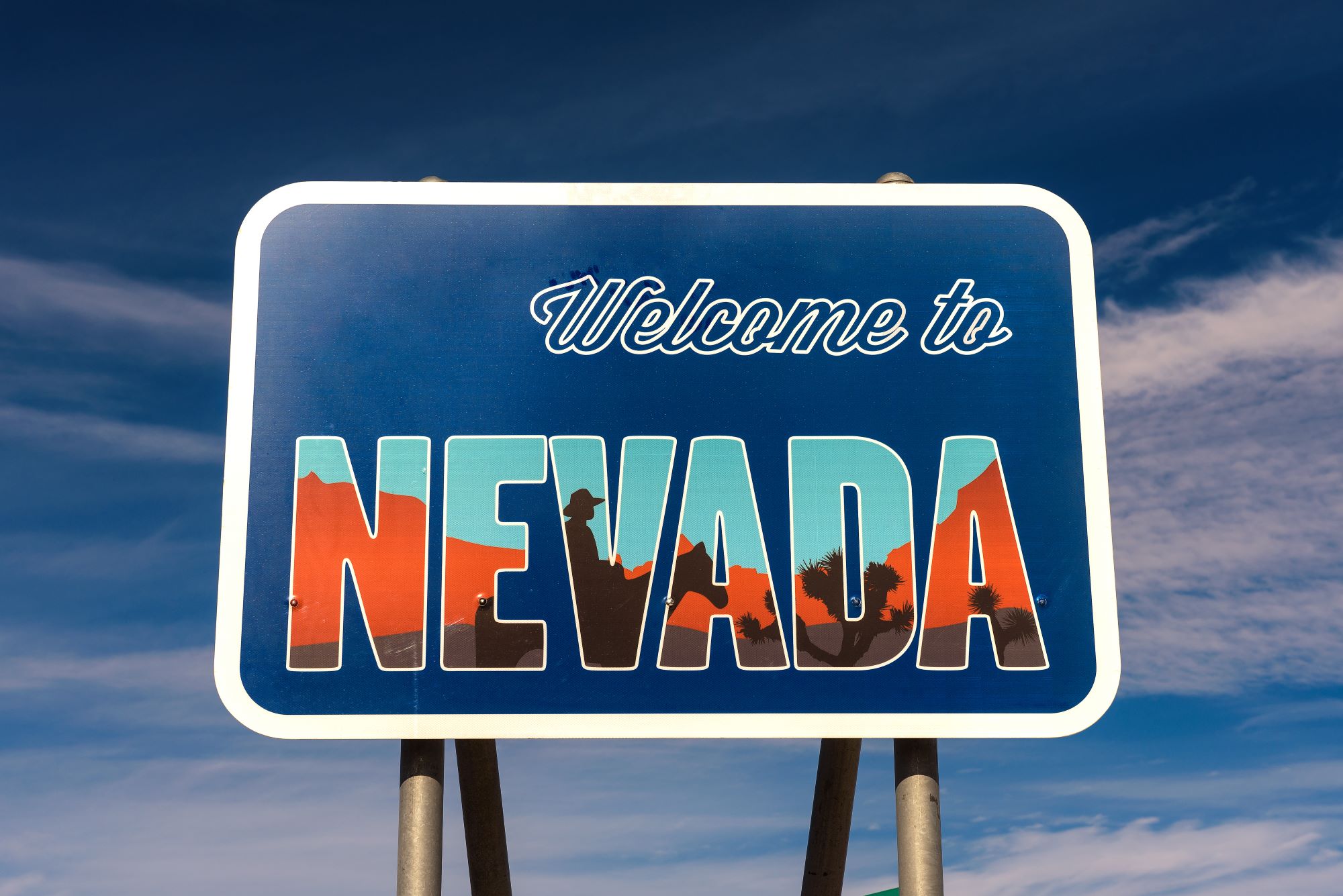 Nevada road sign