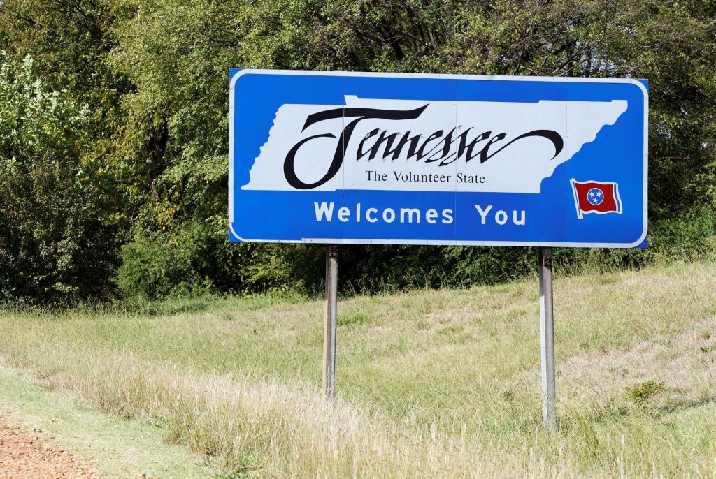 Tennessee state sign