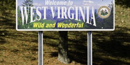West Virginia state sign