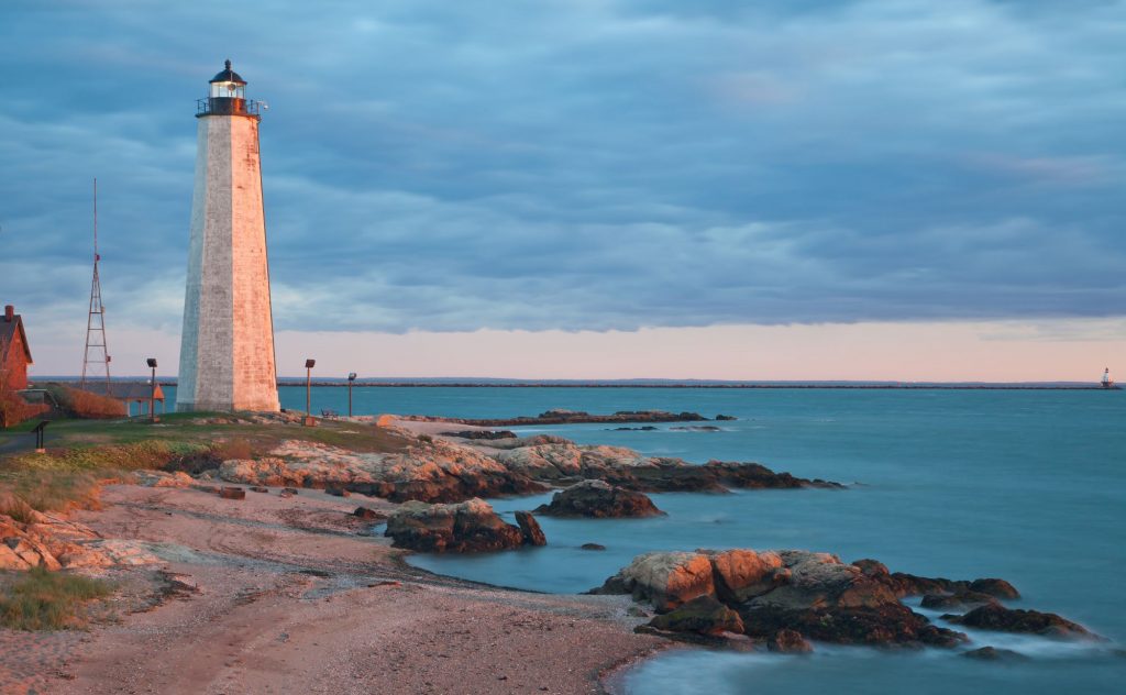 Historic lighthouse in New Haven, CT.