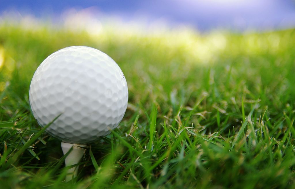 golf ball on grass