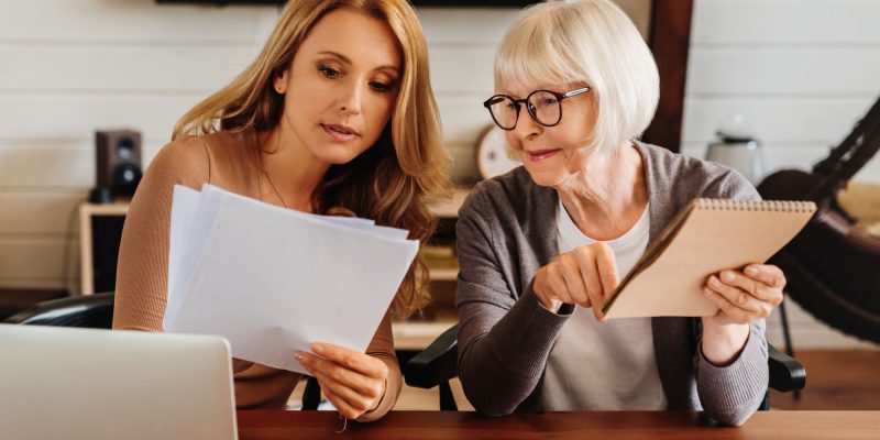 helping elderly parent with finances