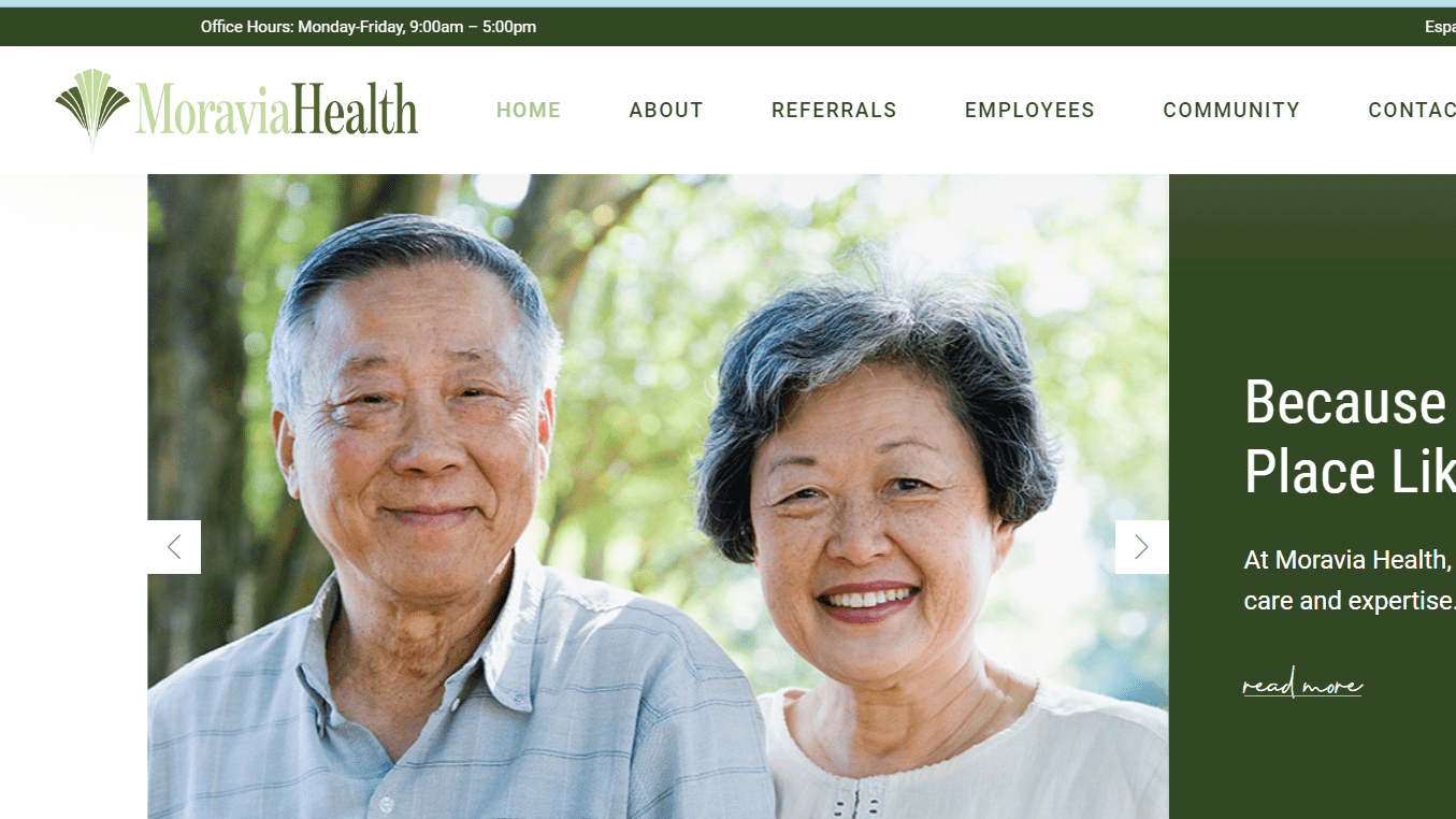 https://moraviahealth.com/ screenshot