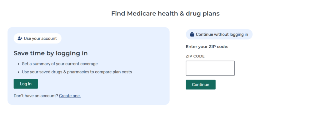 find medicare health & drug plans -- resource by medicare.gov 