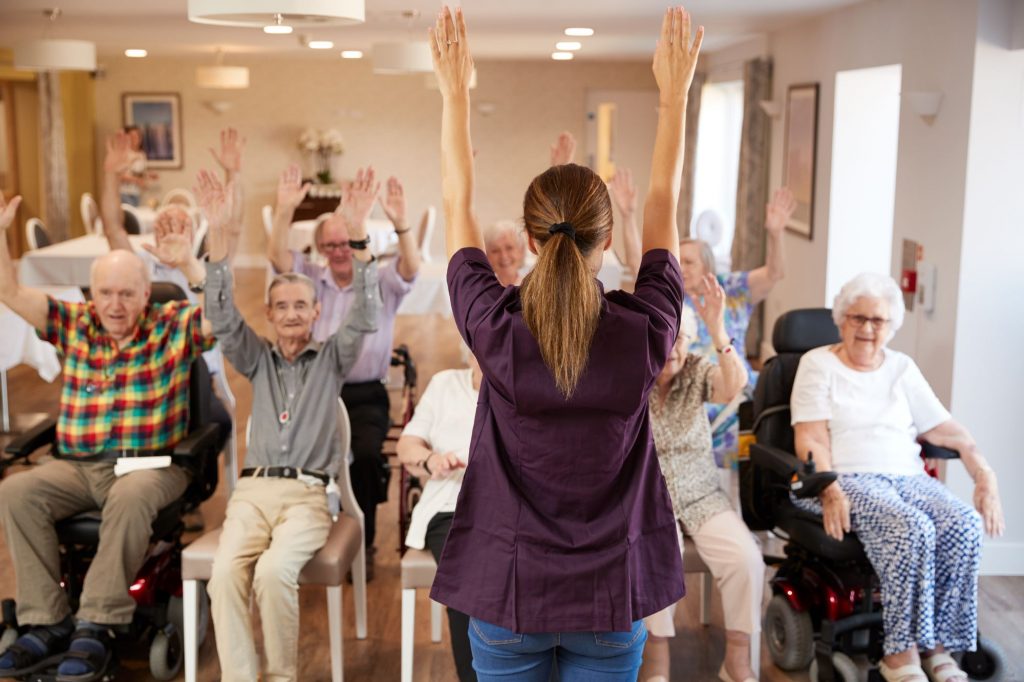 seniors participating in adult day care