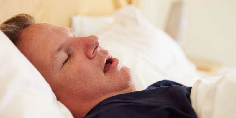 snoring man