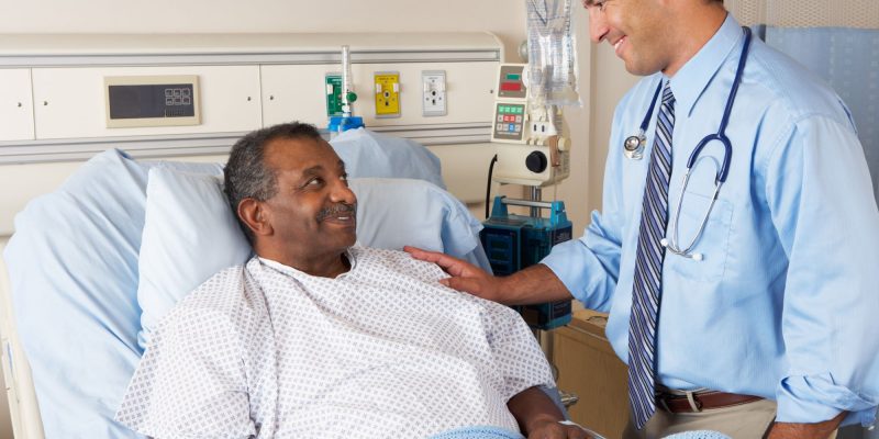 doctor and patient speaking