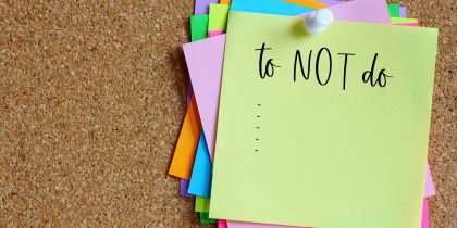 to-not-do list