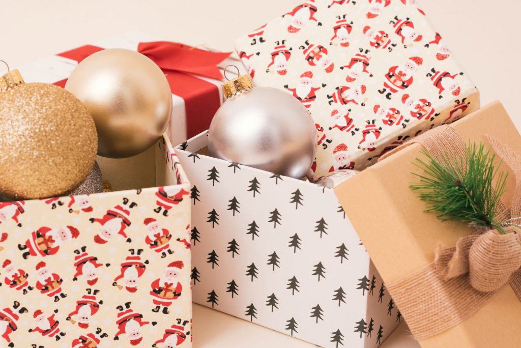 Holiday presents, all wrapped up.