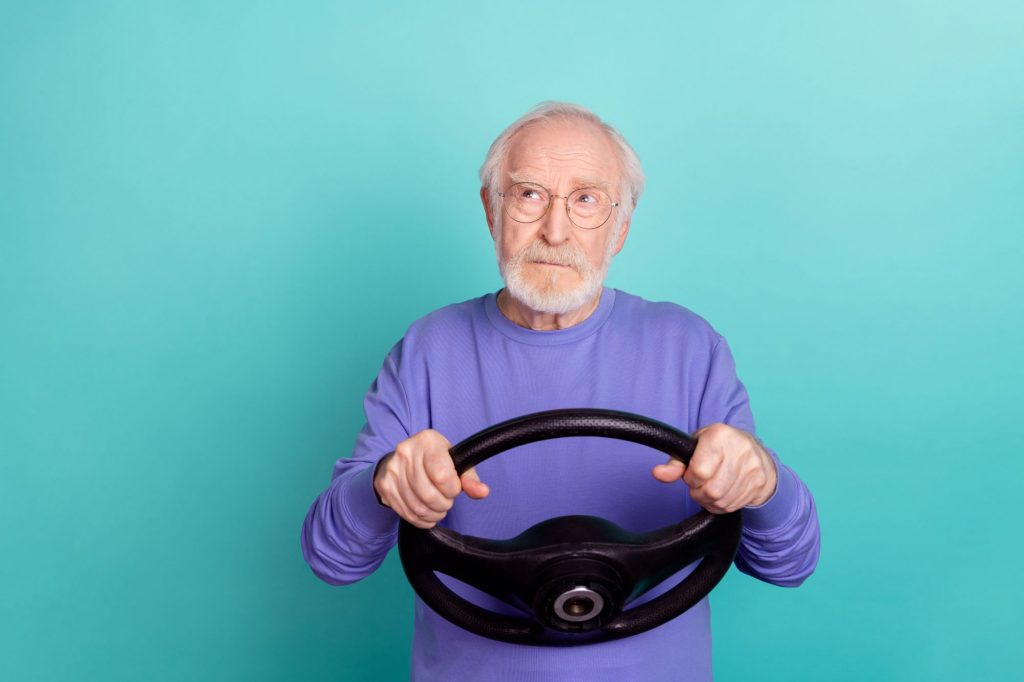 old man driving