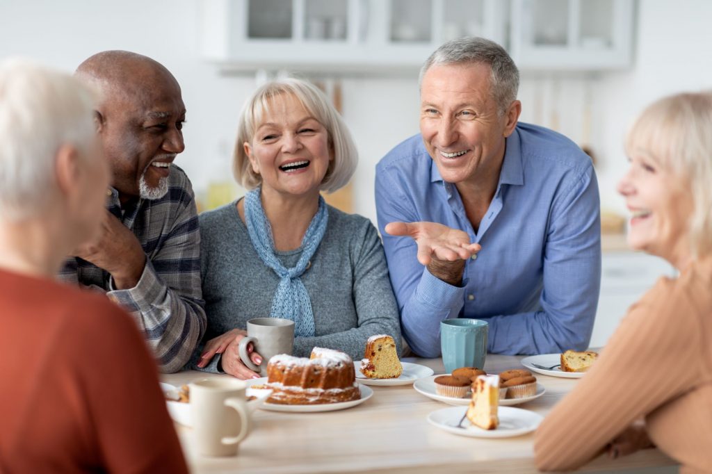 senior friends in a retirement community, senior housing option