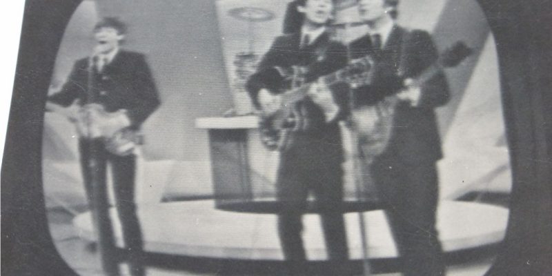 beatles on television in black and white