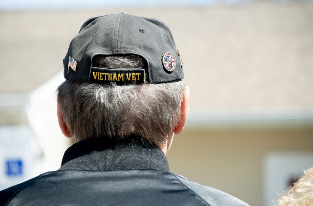 Vietnam veteran from the back