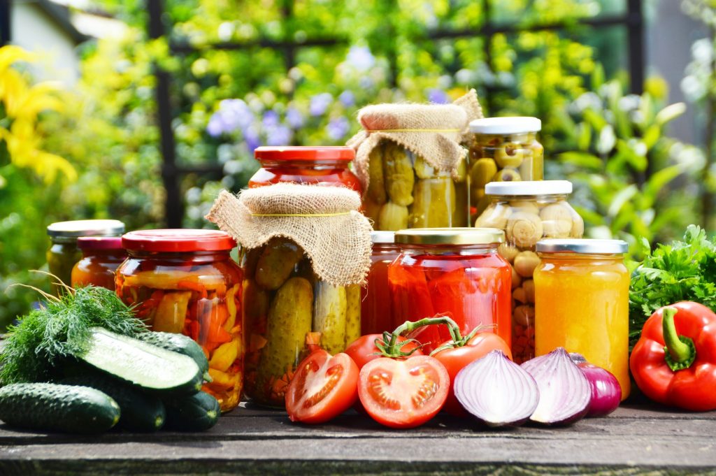 canned food from gardening