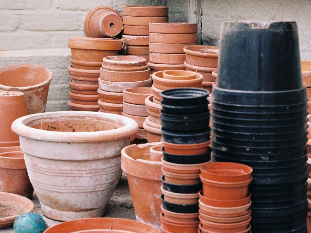 discarded pots