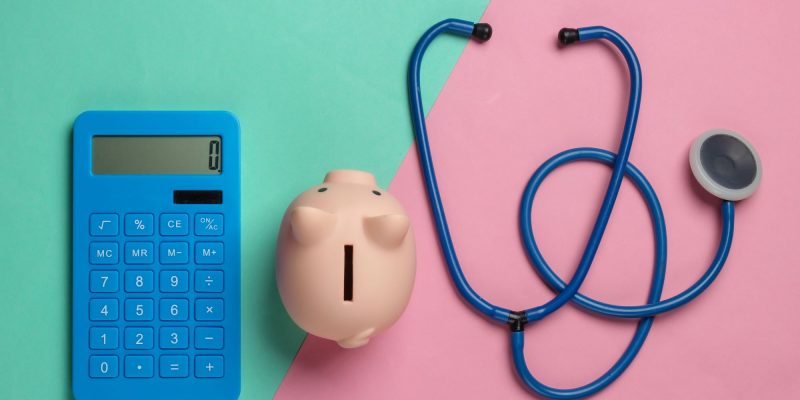 piggy bank and calculator