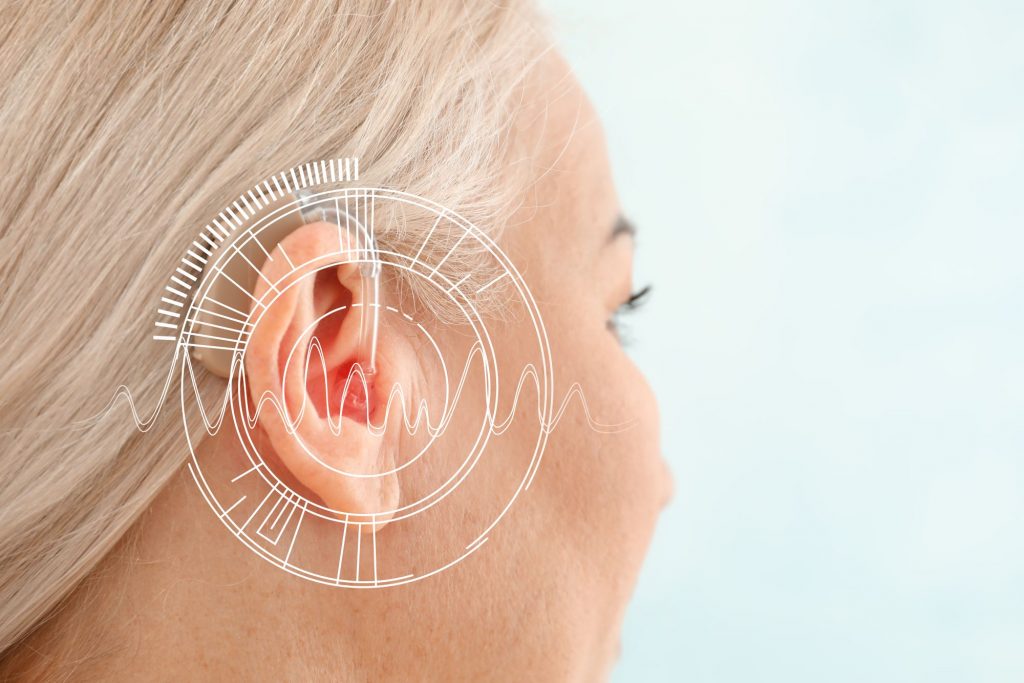 hearing aids concept woman