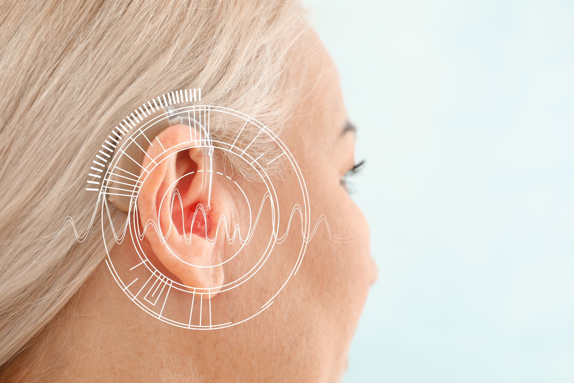 hearing aids concept woman