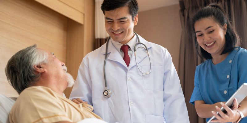 doctor and nurse with patient