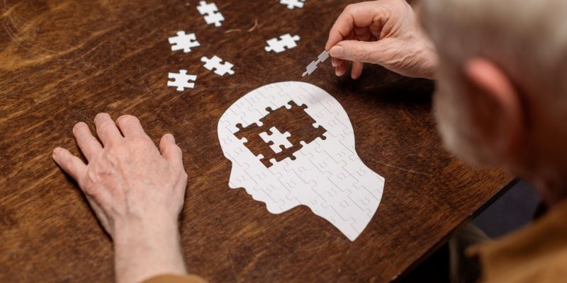 brain puzzle depicting alzheimer's and other forms of dementia