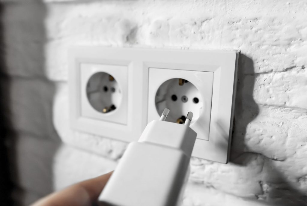 unplugging from an outlet