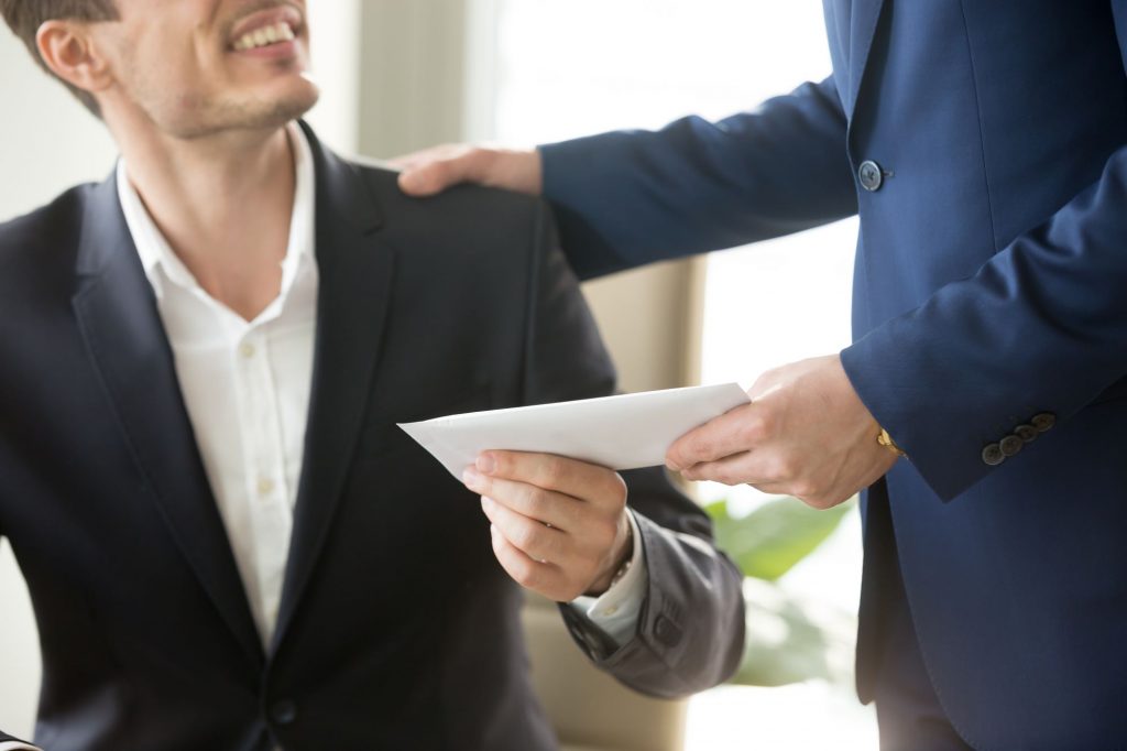 giving a check as a gift