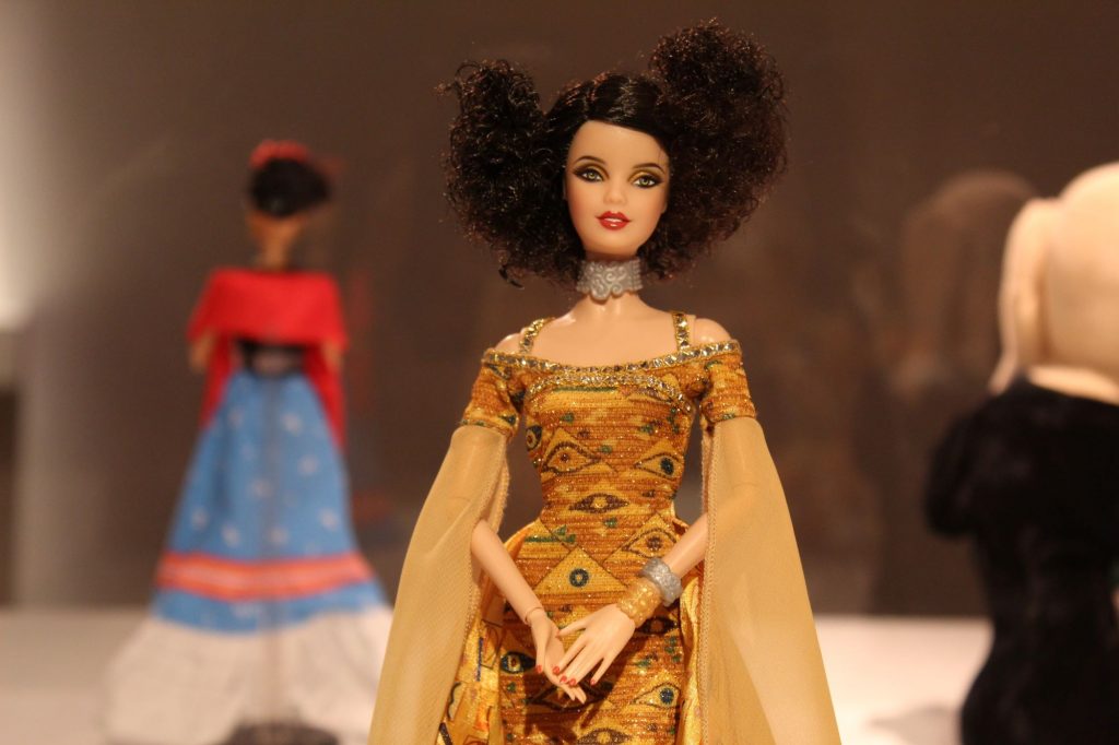 collector Barbie doll close up