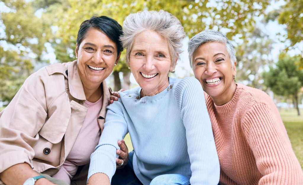 group of senior friends