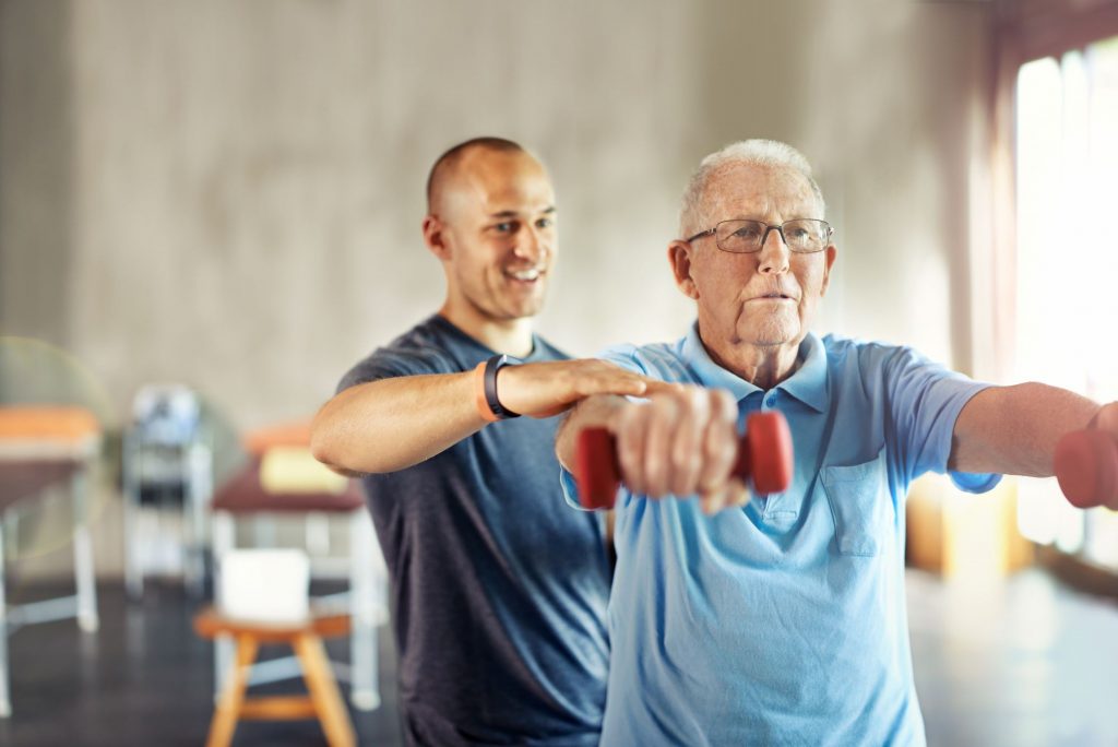 personal trainer older man