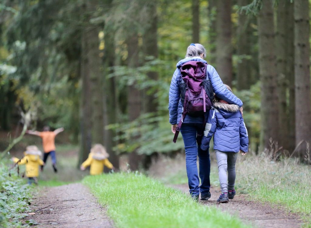 grandma walking with a grandchild